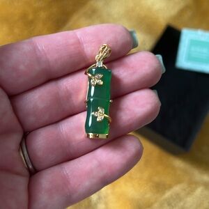 SJ Pearl pendant, Agate, bamboo design